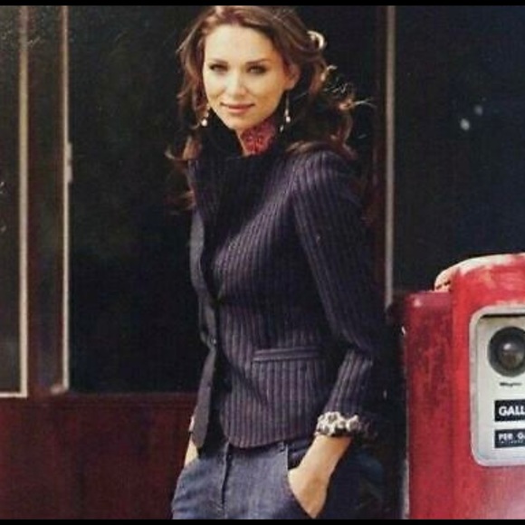 Leopard lined pinstripe jacket - Picture 2 of 4